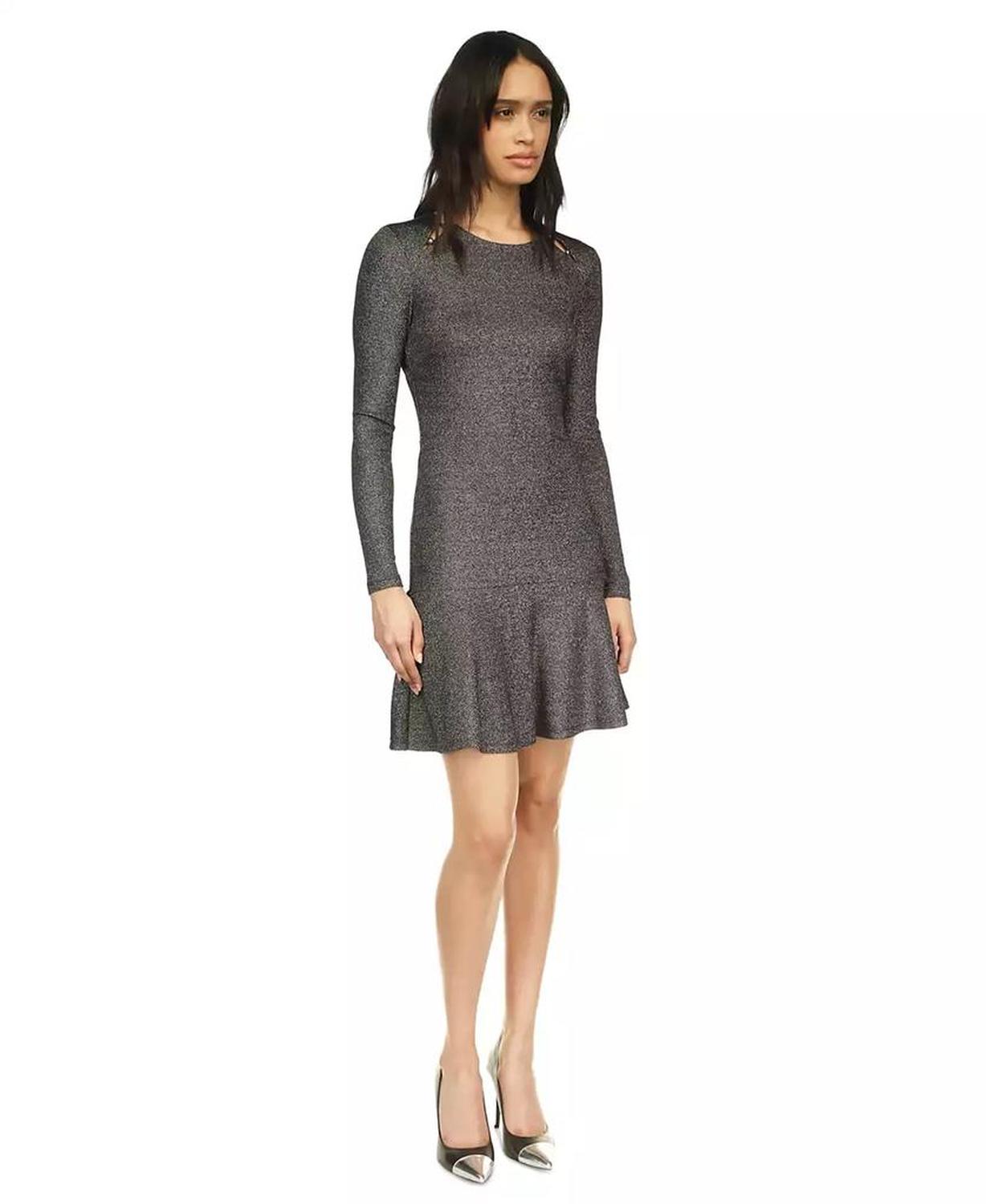 Women's Crewneck Long-Sleeve Dress