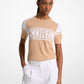 KORS Cotton Blend Short-Sleeve Sweater