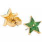 COSMOS Gold-Tone Cubic Zirconia Star Stud Earrings