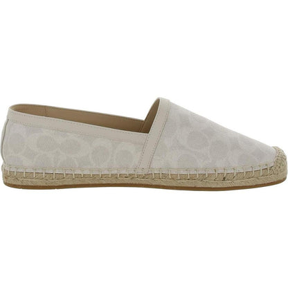 Womens Faux Leather Espadrille Loafers