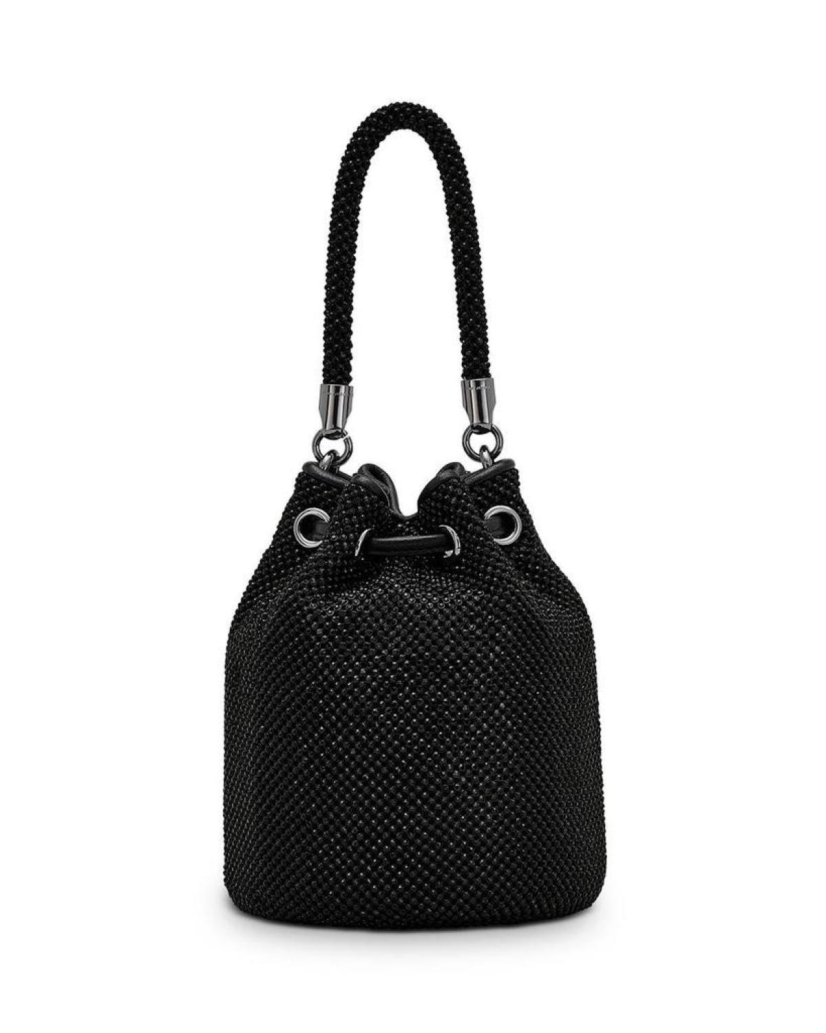 The Rhinestone Crossbody Bucket Bag