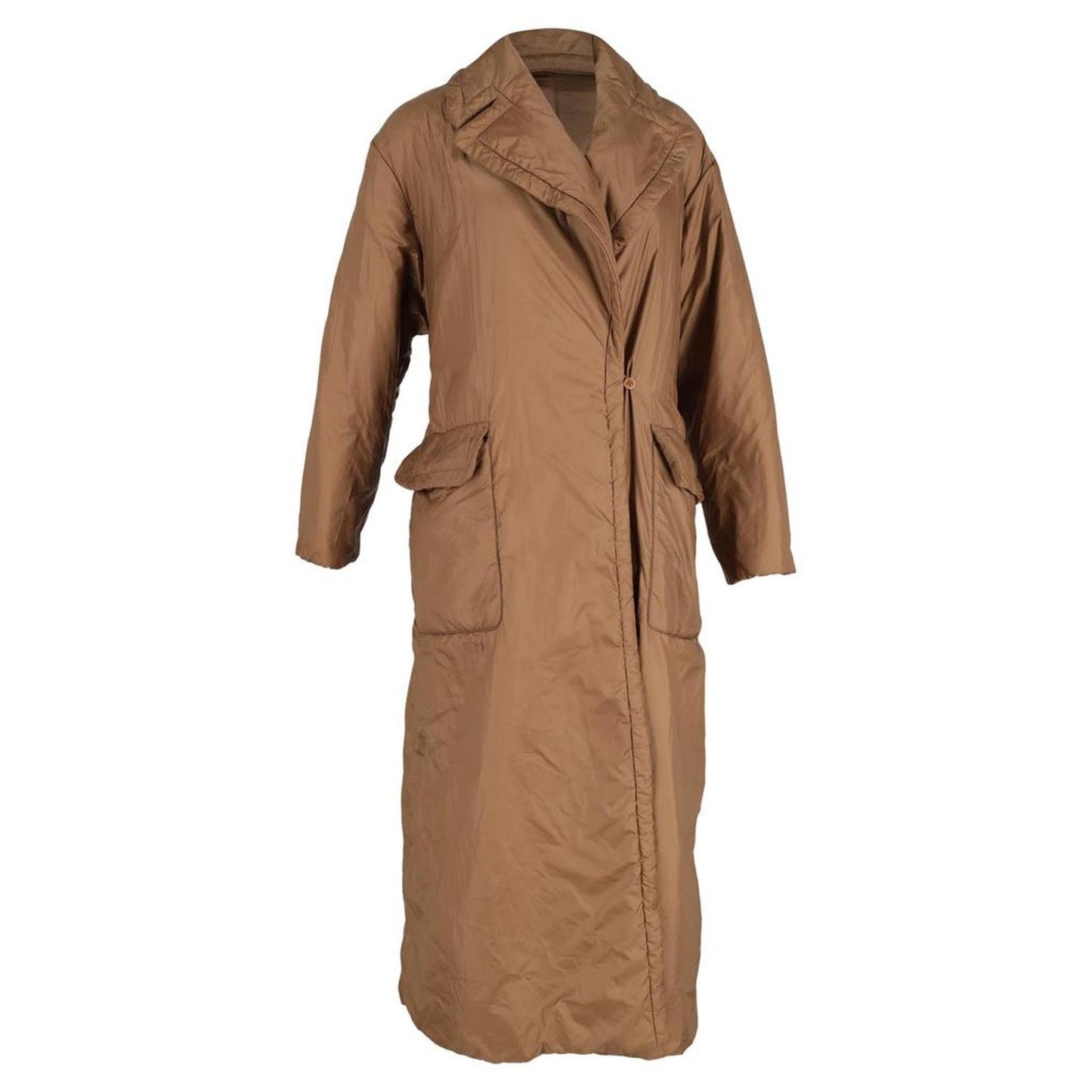 Cube Greendi Coat with Pockets in Brown Polyamide