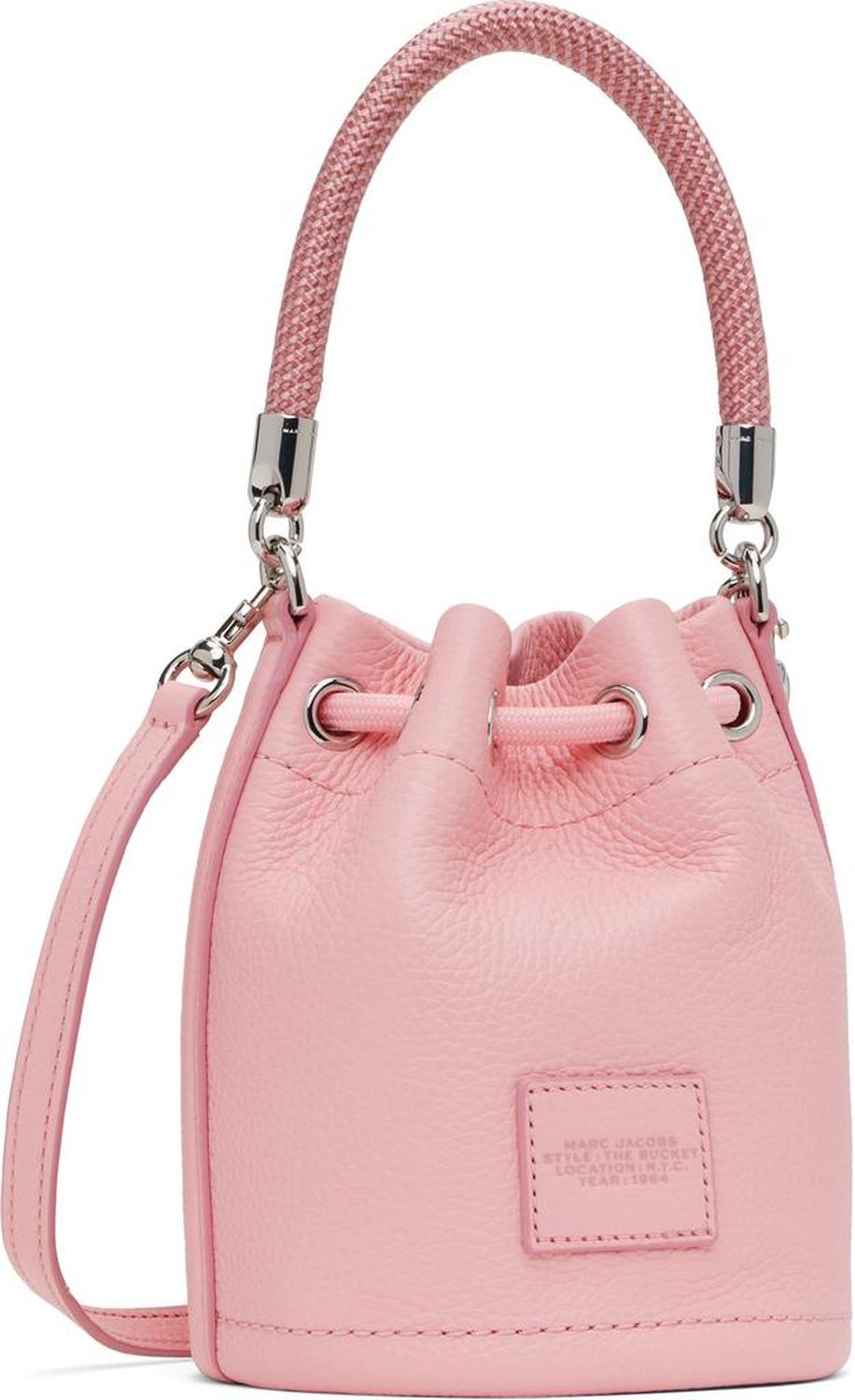 Pink 'The Leather Mini Bucket' Bag