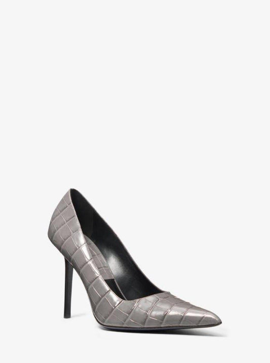 Winona Crocodile Embossed Leather Pump