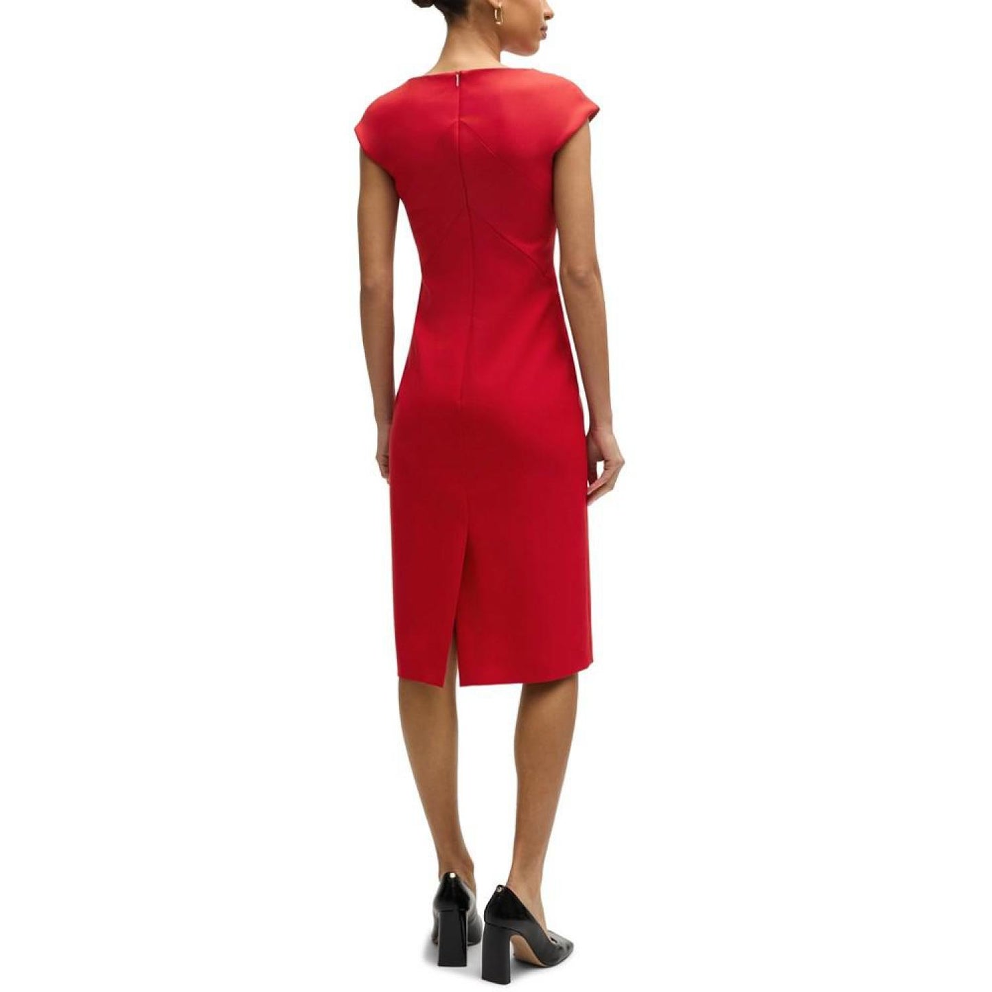 Women's Cap-Sleeve Twill Dress