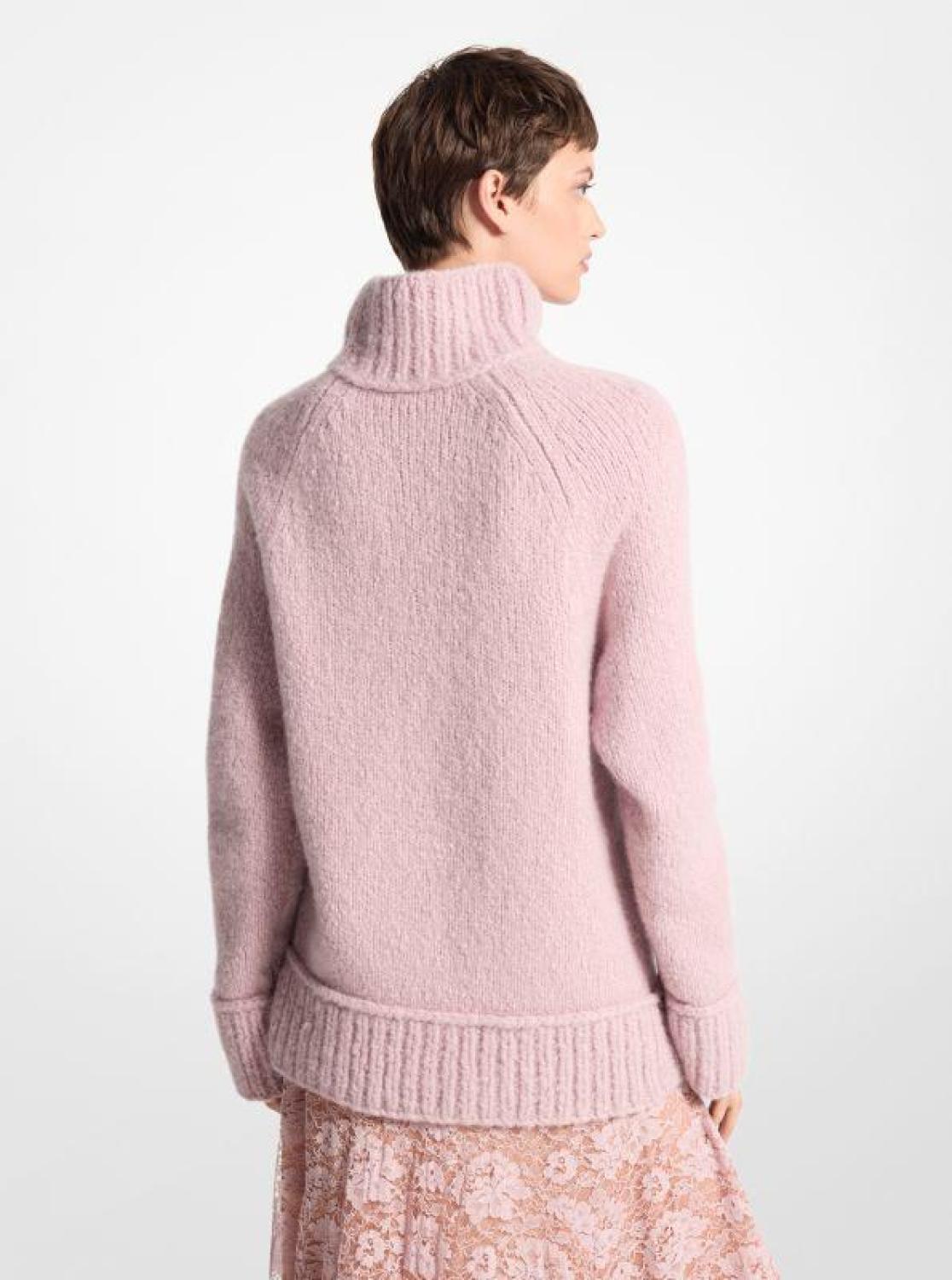 Cashmere and Silk Bouclé Turtleneck Sweater