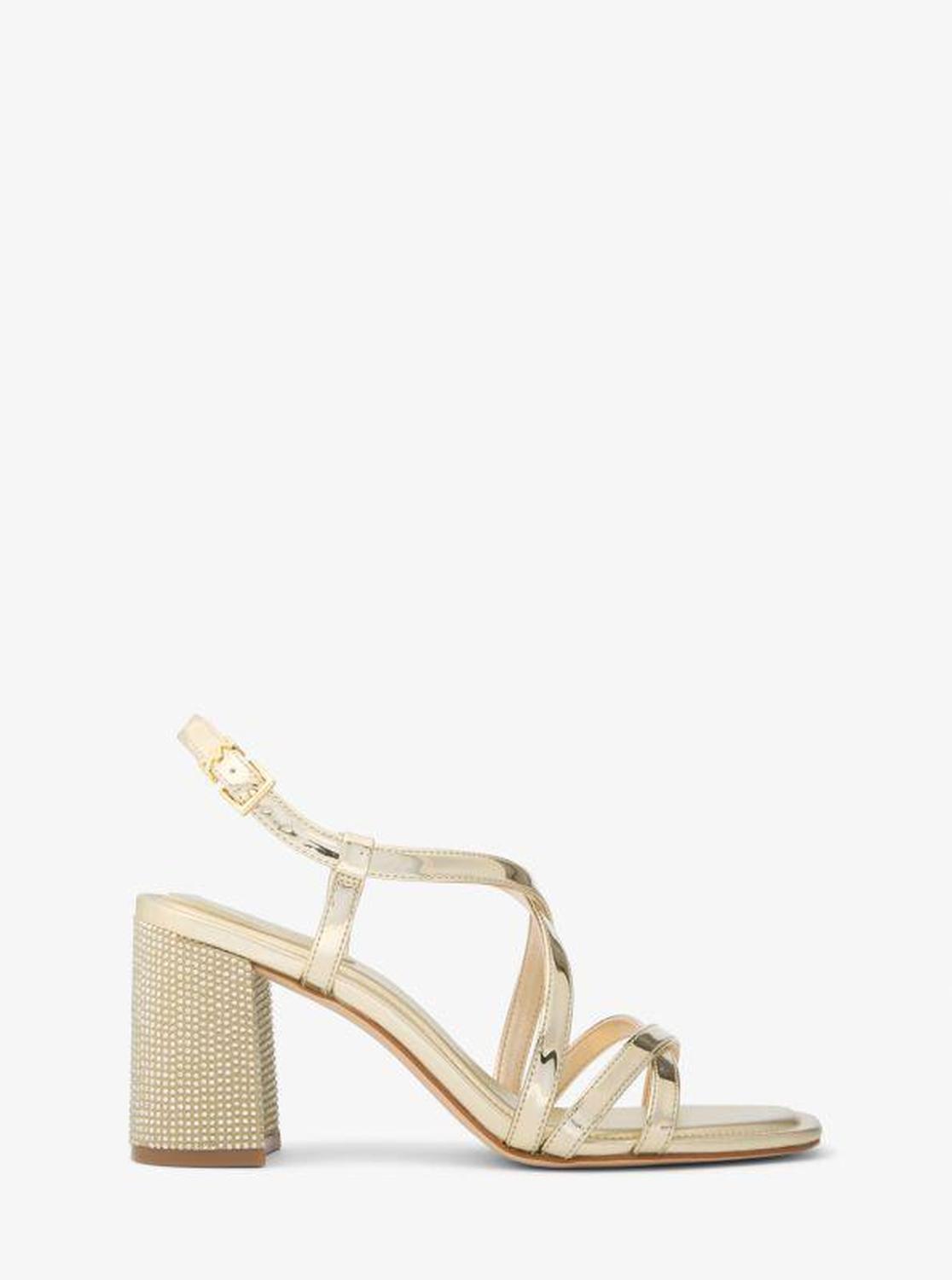 Lana Crystal-Embellished Metallic Sandal