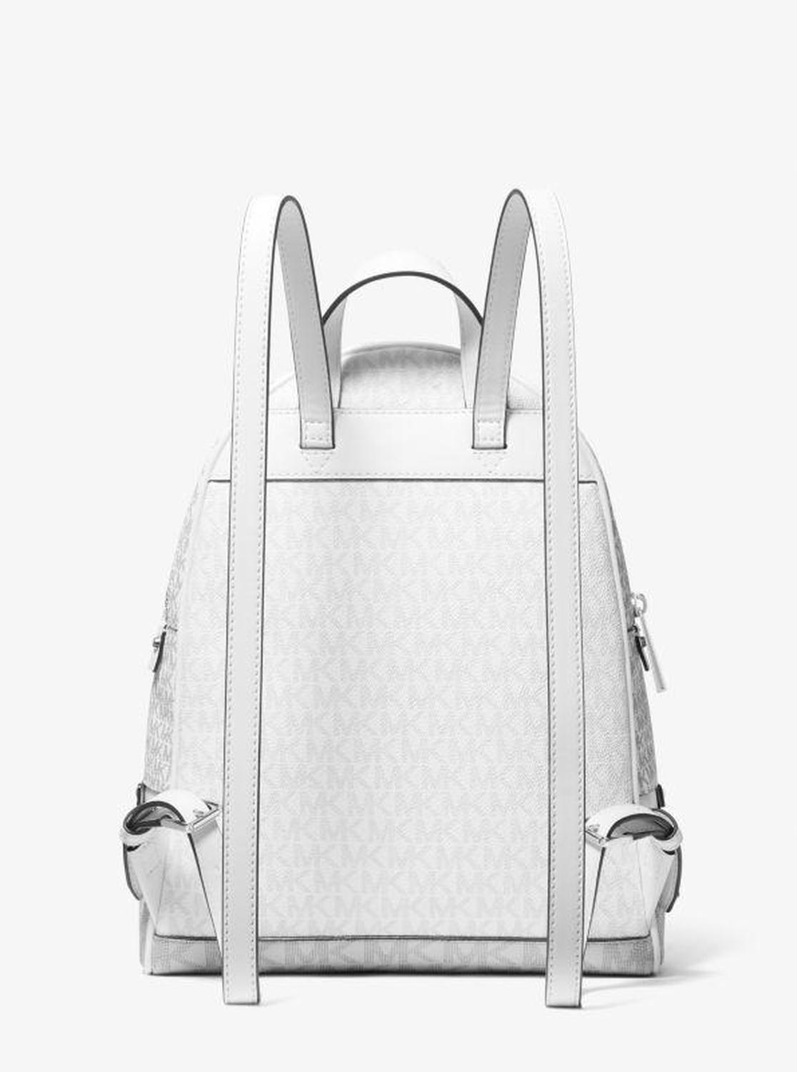 Rhea Medium Color-Block Logo Backpack