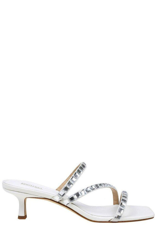 Michael Michael Kors Embellished Kitten Heel Mules