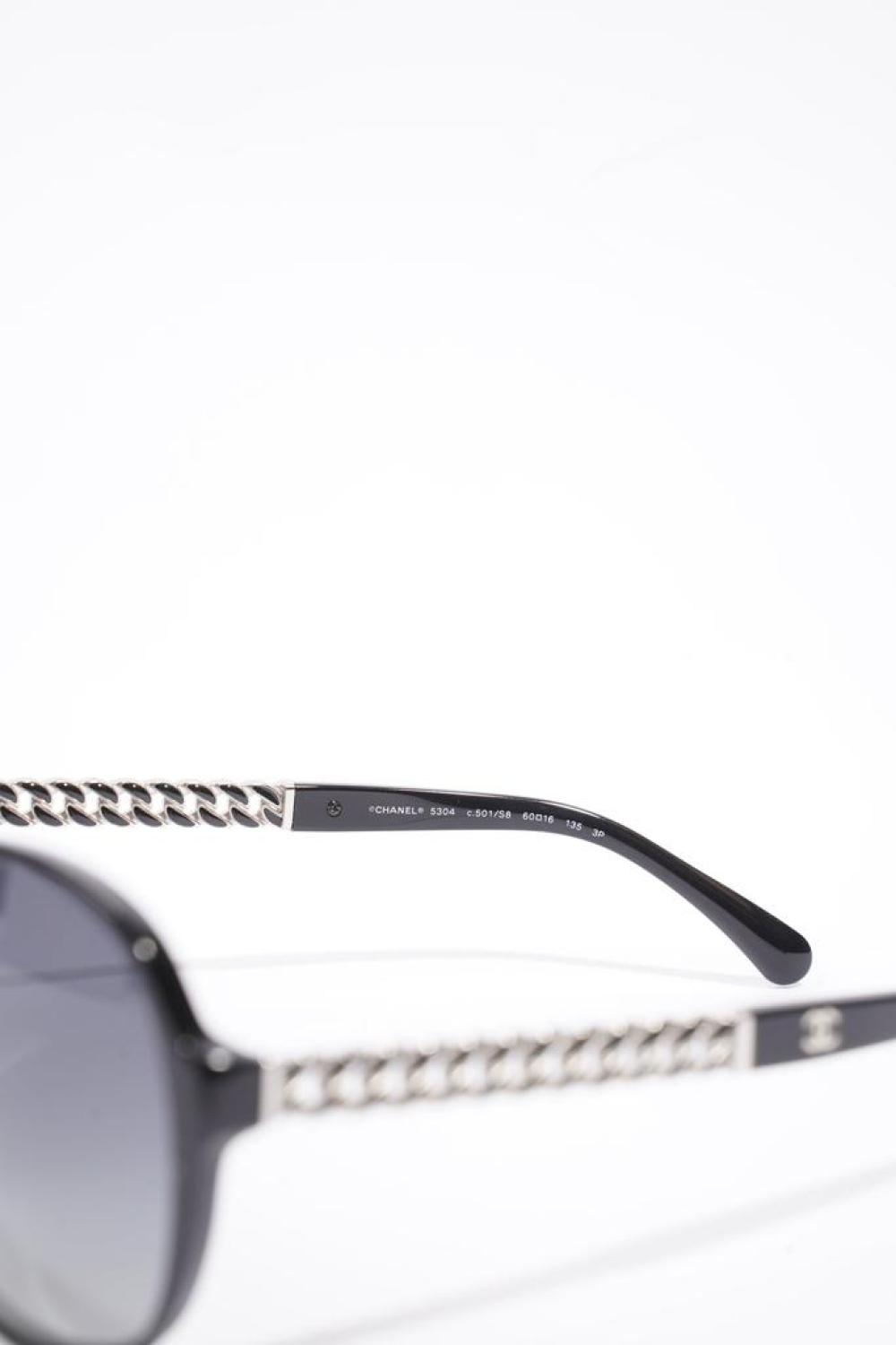 Chanel Chain Detail Polarized Sunglasses  Acetate 135Mm