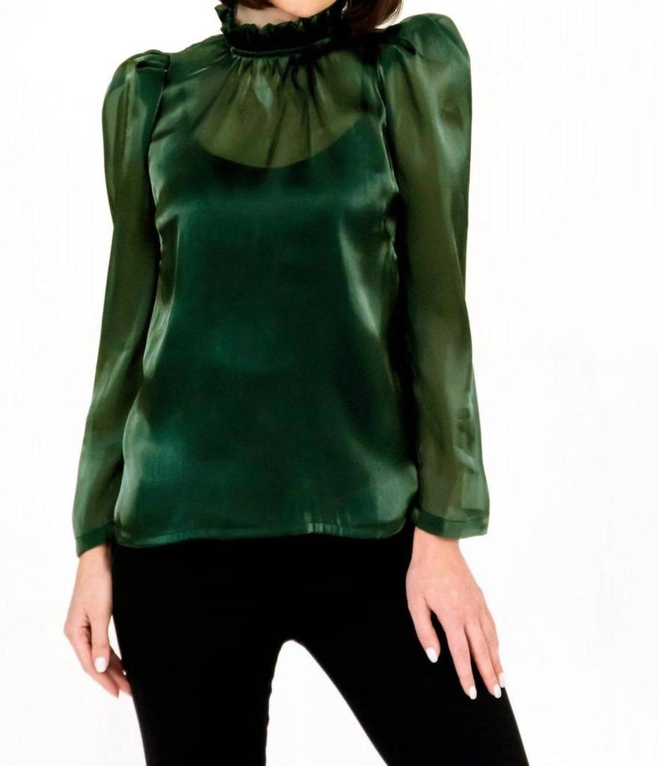 Watson Blouse In Pine Organza