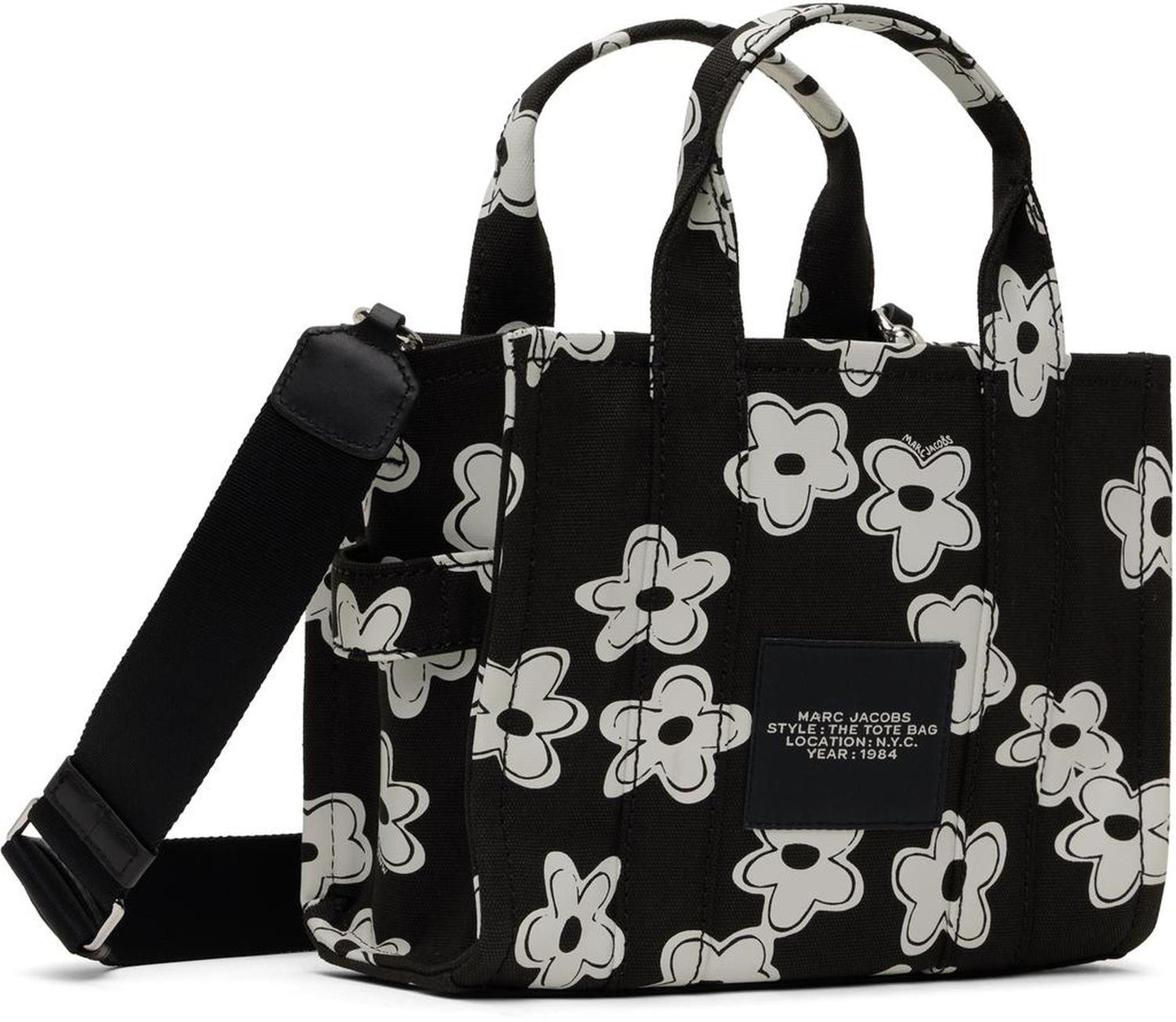 Black 'The Daisy Canvas Small Tote Bag' Tote