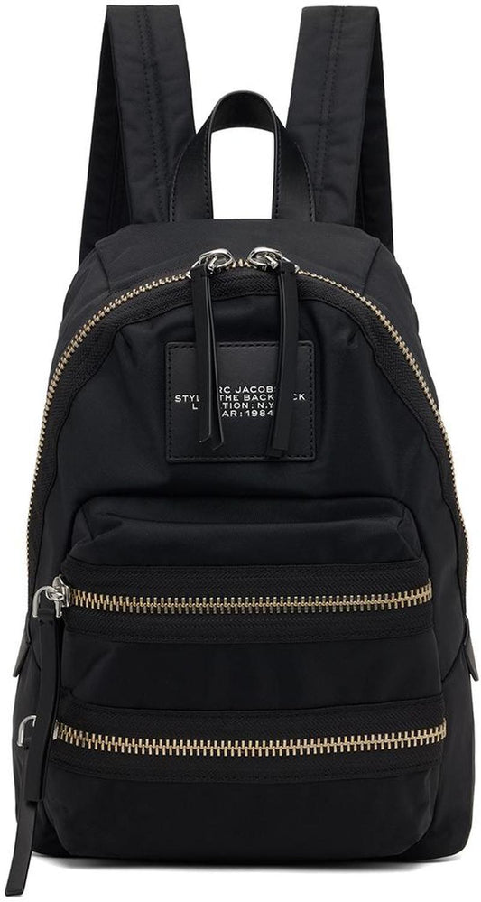 Black 'The Biker Nylon Medium' Backpack