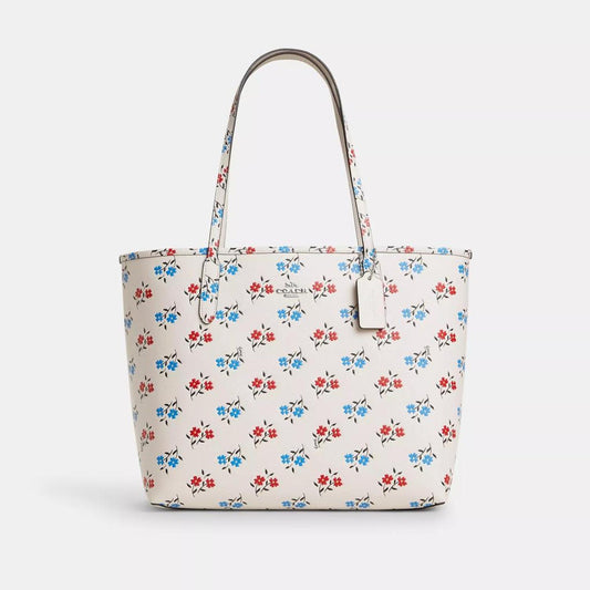 Coach Outlet City Tote Bag With Floral Print