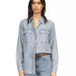 Women's Chambray Button-Front Top