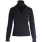 Michael Kors Turtleneck Cut-Out Top in Black Cashmere