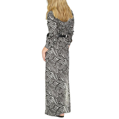 Women's Zebra-Print Belted Maxi Dress