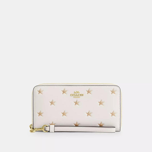 Coach Outlet Long Zip Around Wallet With Star Print