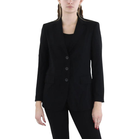 Womens Solid Long Sleeve Suit Jacket