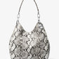 Lillie Large Snake Embossed Leather Shoulder Bag