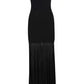 Michael Kors Logo Plaque Strapless Dress