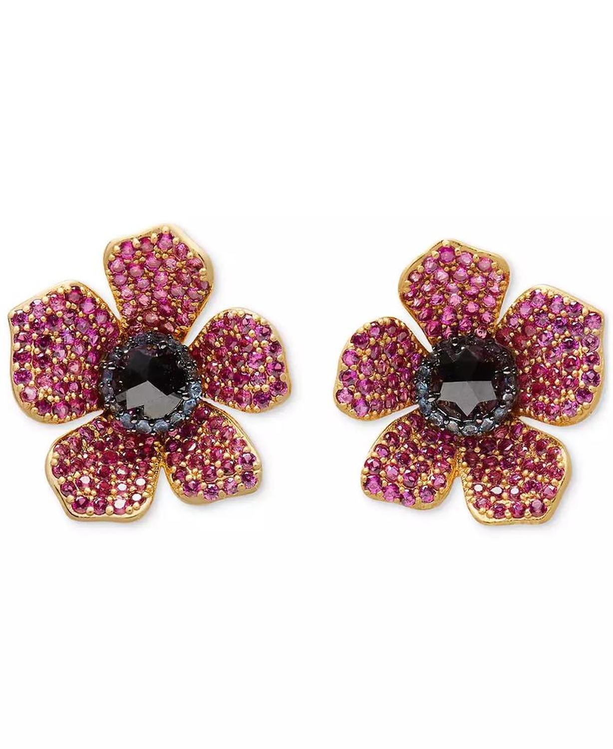 Cubic Zirconia Poppy Statement Stud Earrings