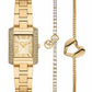 Women's Emery Three-Hand Gold-Tone Stainless Steel Watch 22mm and Bracelet Gift Set