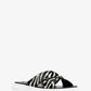 Daphne Zebra Calf Hair Slide Sandal