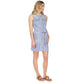 Women's Denim Frayed-Neck Sleeveless Dress