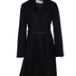 Sportmax Malia Belted Coat in Midnight Blue Wool