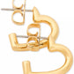 Polished Heart Huggie Hoop Earrings, 0.63"