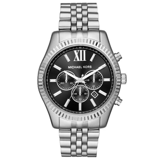 Michael Kors Lexington MK8602 Men's Silver-Tone Chronograph 44mm Watch