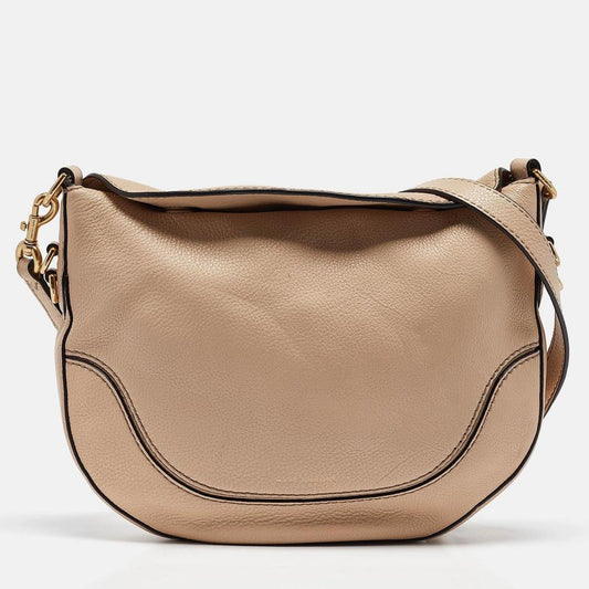 Marc Jacobs Beige Leather Small The Drifter Shoulder Bag