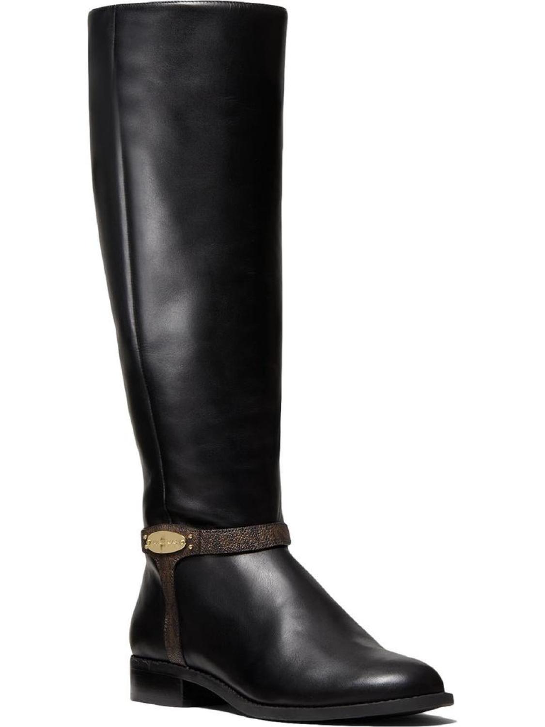 Finley Womens Leather Tall Mid-Calf Boots