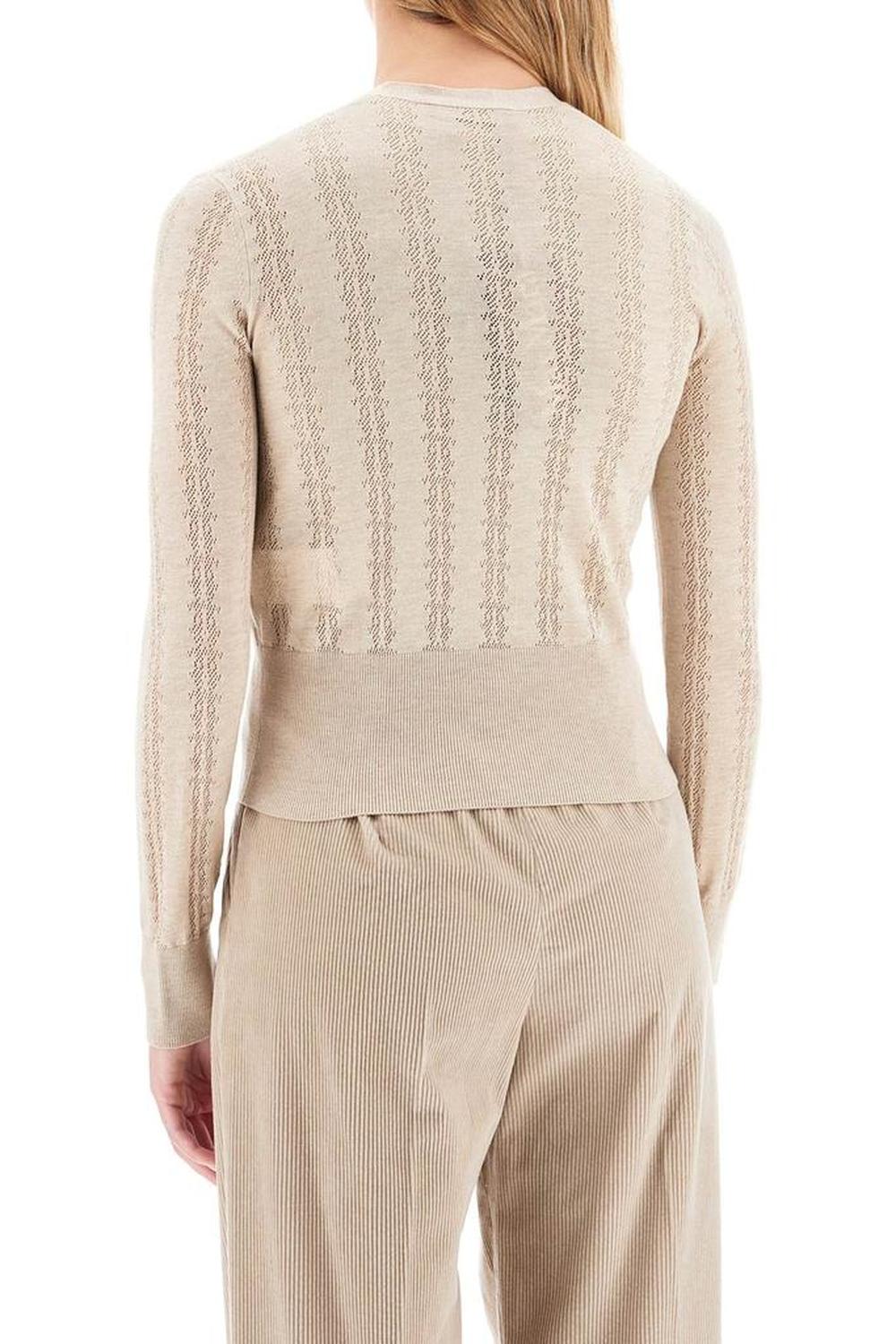 Max Mara Studio Silk And Wool Blend Cardigan With