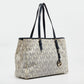 Michael Kors   Signature Coated Canvas And Leather Jet Set Tote