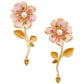 Gold-Tone Bloom In Color Linear Earrings