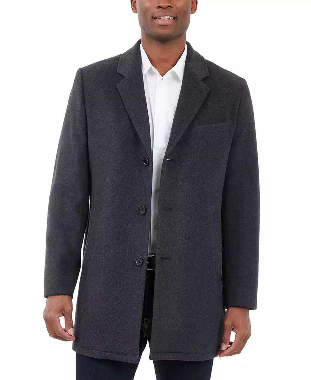 Men's Wool-Blend Car Coat