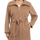 Plus Size Belted Zip-Front Coat, Created for Macy's