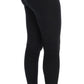 Dolce & Gabbana Elegant High-Waist Wool Tights Pants in Dark Gray