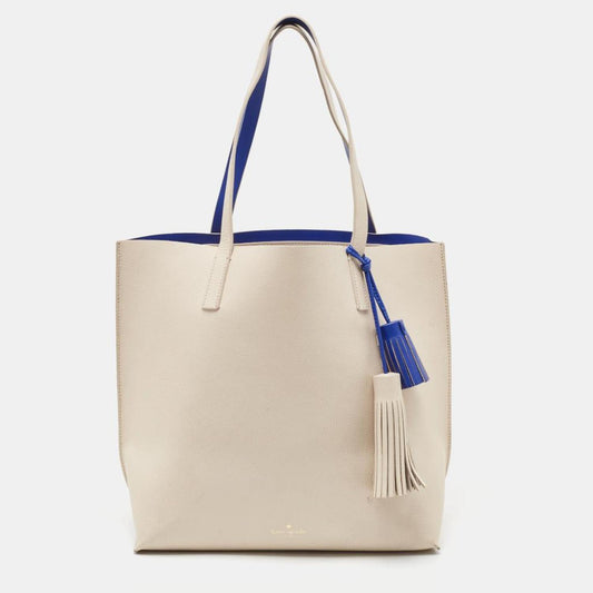 Kate Spade Off-White Leather Foster Court Tasha Tote