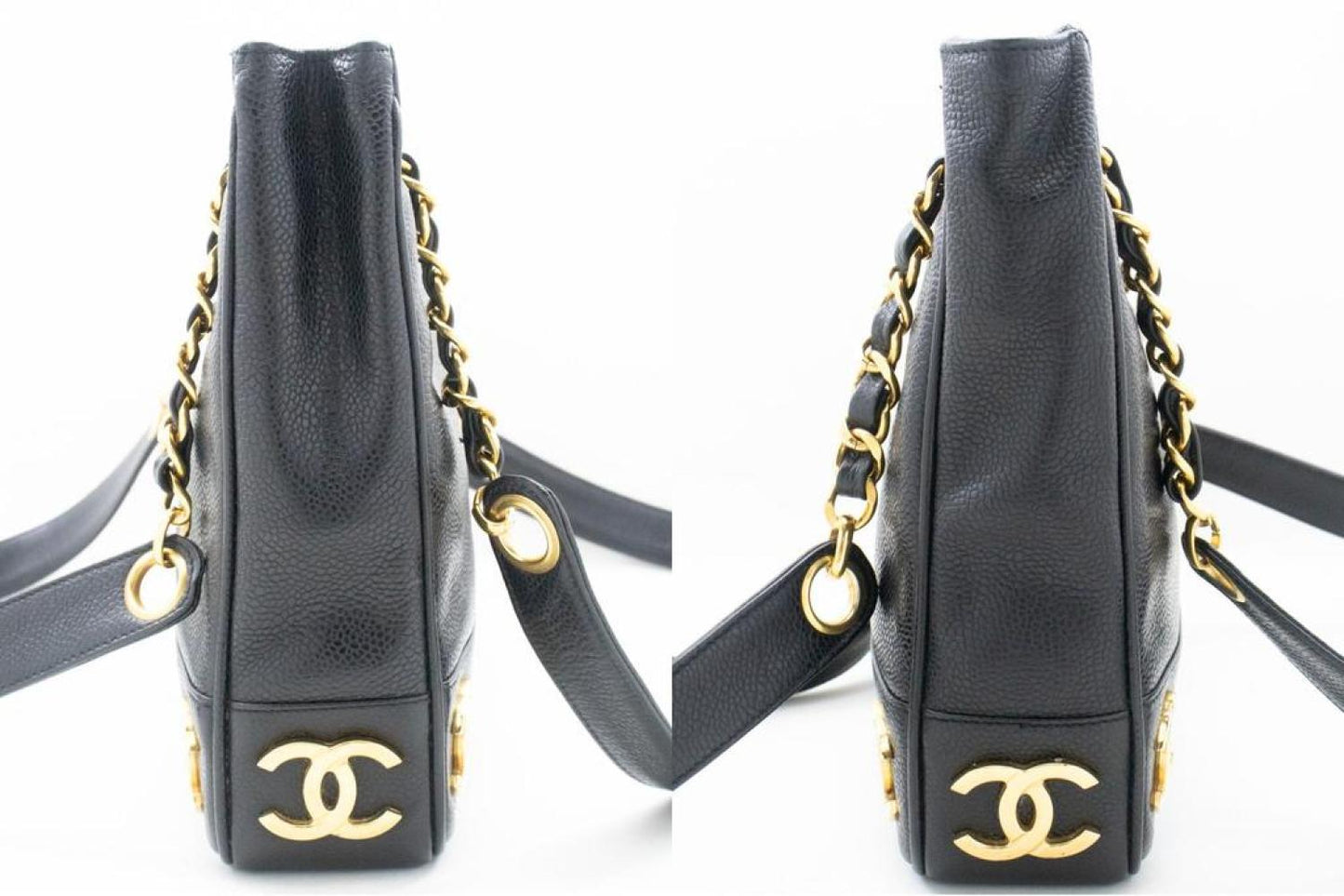 Chanel Triple Coco  Leather Shoulder Bag (Pre-Owned)