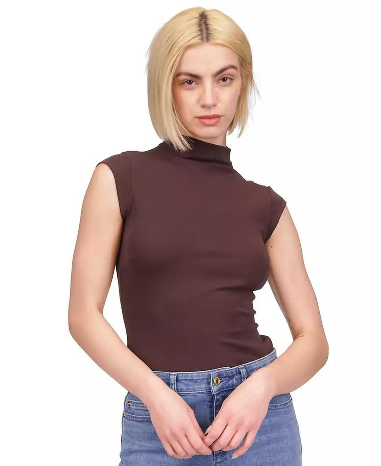 Women's Funnel-Neck Sleeveless Top