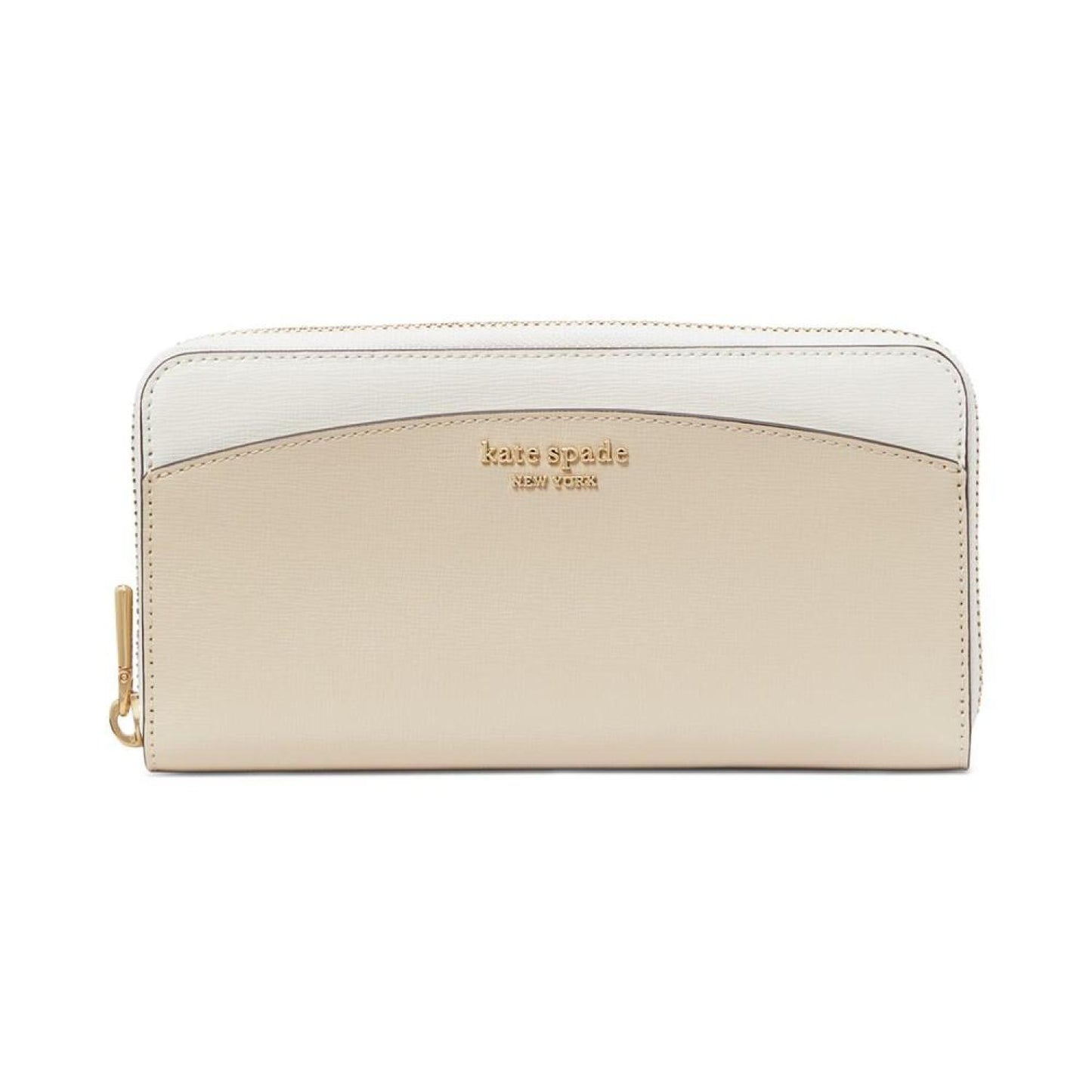 Morgan Colorblocked Saffiano Leather Zip Around Continental Wallet