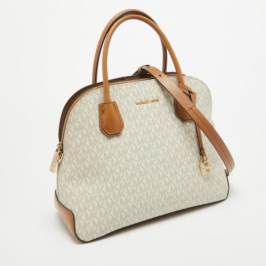 Michael Kors  Signature Coated Canvas Veronica Dome Satchel