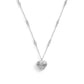 Cubic Zirconia Signature Quilted Heart Pendant Necklace