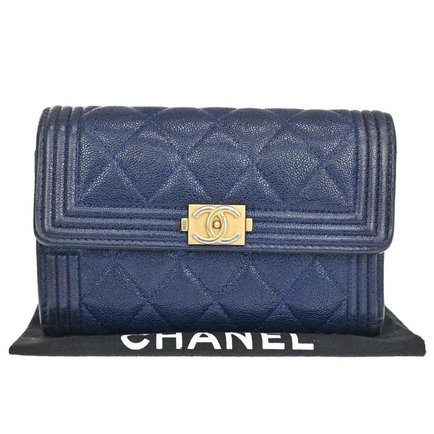 Chanel Boy  Leather Wallet  (Pre-Owned)