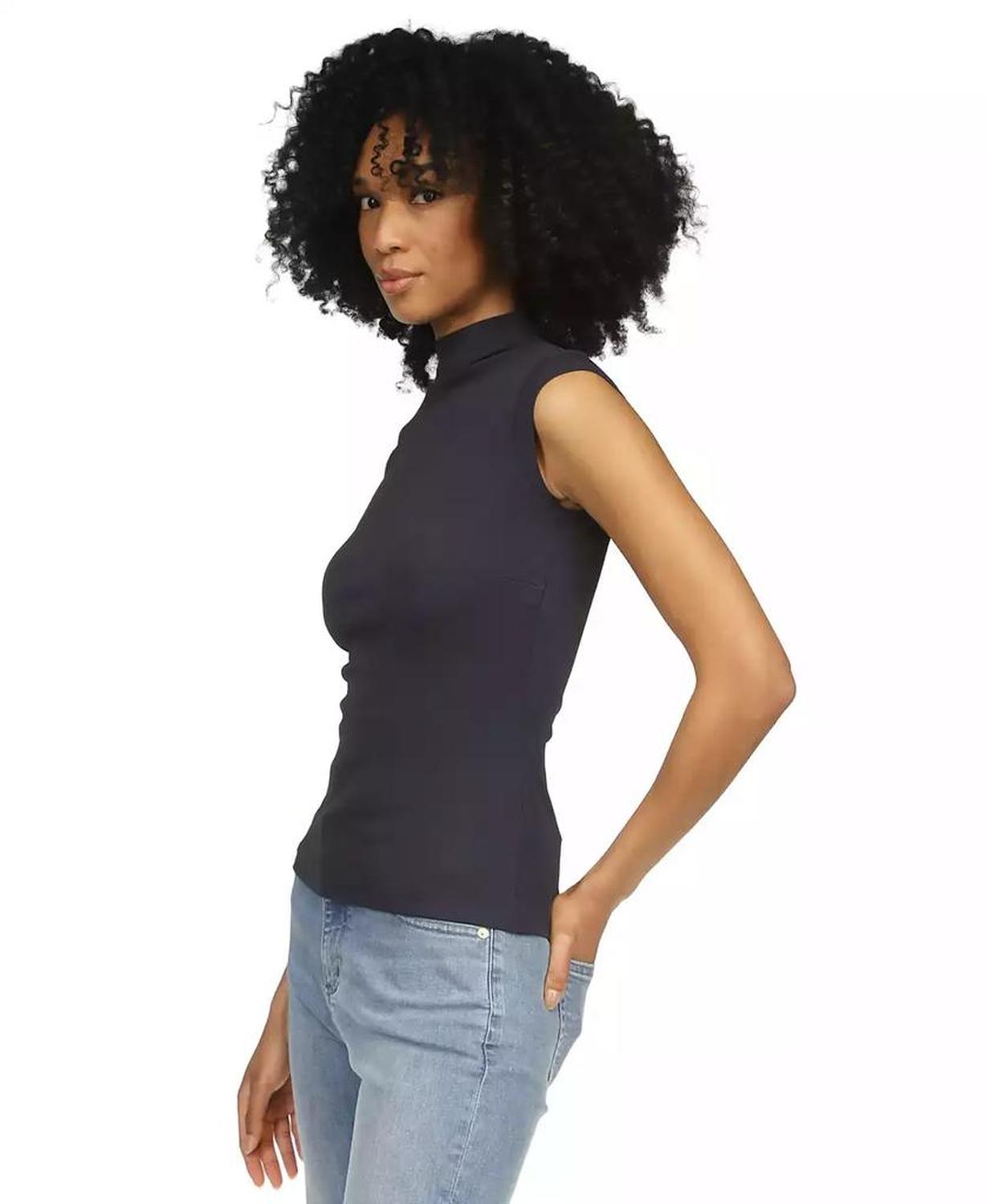 Women's Funnel-Neck Sleeveless Top