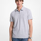 Cotton Blend Piqué Zip-Up Polo Shirt