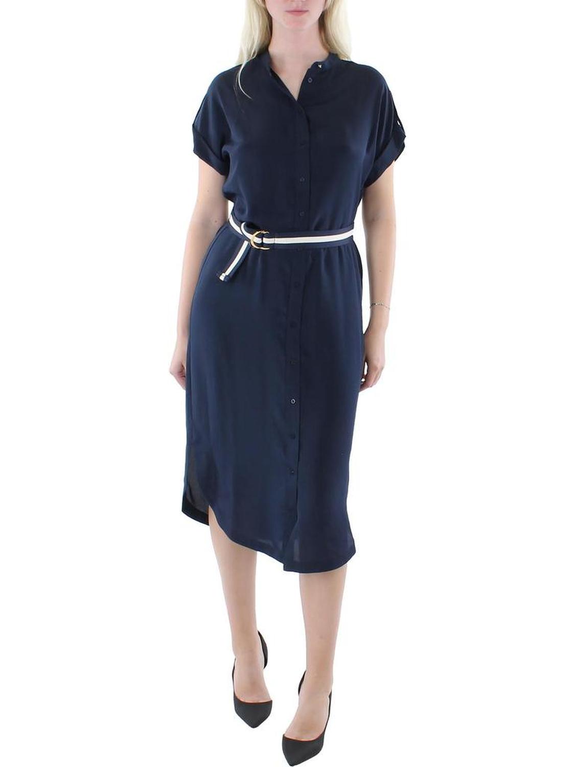 Womens Belted Tea Shirtdress